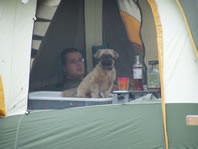 Cappi and Nathan from outside