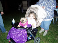 Cappi and Sydnee in the stroller