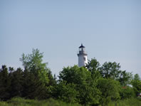 The peak of the lighthouse