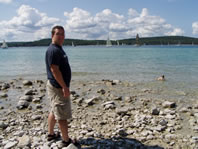 Nathan and Cappi on the beach