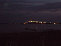 Mackinaw Bridge at night